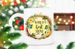 World's Best Mom Christmas Ornament I Holiday Sublimation Product Image 2