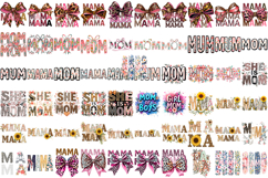Mothers day cliparts bundle | Flowers, Bow | MOM sublimation Product Image 3
