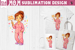Mothers day clipart | Send Coffee Sublimation Product Image 1