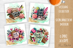 Mama, Mom square coaster sublimation design Happy Mother Day Product Image 1