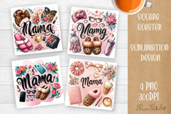 Mama, Mom square coaster sublimation design Happy Mother Day Product Image 1