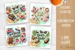 Mama, Mom square coaster sublimation design Happy Mother Day Product Image 1
