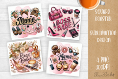 Mama, Mom square coaster sublimation design Happy Mother Day Product Image 1