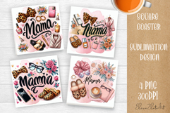 Mama, Mom square coaster sublimation design Happy Mother Day Product Image 1