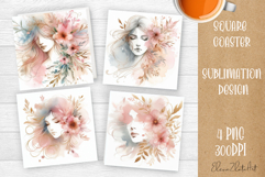 Square Coaster sublimation | easter mom |Happy Mother Day Product Image 1