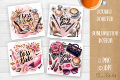 Mama, Mom square coaster sublimation design Happy Mother Day Product Image 1