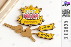 Family Keychains Laser Cut Bundle| Key Rings |Family SVG Product Image 2