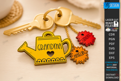 Family Keychain Laser Cut |Wooden Key Rings|Family SVG| CNC Product Image 1
