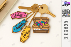 Family Keychains Laser Cut Bundle| Key Rings |Family SVG Product Image 7