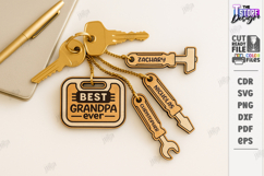 Family Keychains Laser Cut Bundle| Key Rings |Family SVG Product Image 9