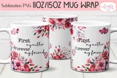 Mom daughter Mug Wrap PNG | Mother's Day mug sublimation Product Image 1