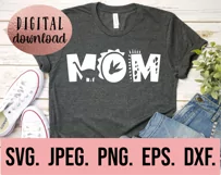 Mom Dinosaur SVG - Dinosaur Birthday Clipart Mommy Saurus Product Image 2