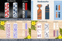 Layered bookmarks bundle svg, 3d laser cut bookmarks Product Image 8
