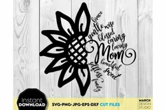 Download this Mom Flower svg today. These Mother Floral  SVG are compatible with Cricut, Glowforge and Silhouette Cutting Machines.