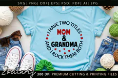 Mom Grandma SVG for Cricut Mothers Day T-shirt Mug Design Product Image 6
