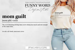 Funny Mom-Themed Definitions | SVG & PNG | Motherhood Product Image 1