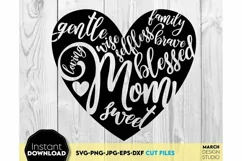 Download this Mom heart svg today. These Mother Mother Heart SVG are compatible with Cricut, Glowforge and Silhouette Cutting Machines.