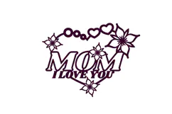 Mom I Love You Laser and Paper Cut Gift Idea for Decorations Product Image 2