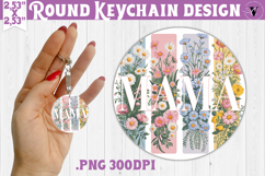 Round keychain | Mothers Day | Brush Stroke Product Image 1