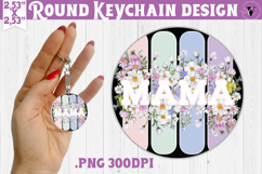 Round keychain | Mothers Day | Brush Stroke Product Image 1