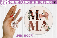 Round keychain | Mothers Day | Flowers, Bow Product Image 1