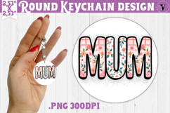 Round keychain | Mothers Day | Flowers, Mom Product Image 1