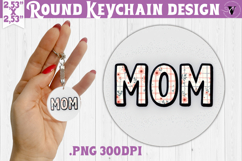 Round keychain | Mothers Day | Flowers, Mom Product Image 1