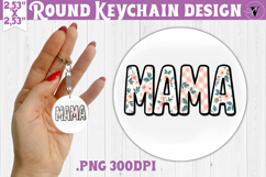 Round keychain | Mothers Day | Flowers, Mom Product Image 1