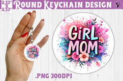 Round keychain | Mothers Day | Flowers, Mom Product Image 1