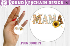 Round keychain | Mothers Day | Flowers, Bow Product Image 1