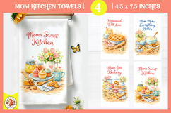 Cute Mom Kitchen Towels Sublimation, Mothers Day Towel Product Image 1