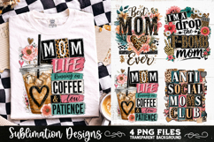 Trendy Mama PNG , Retro Collage Mama 4 Designs Sublimation Product Image 4