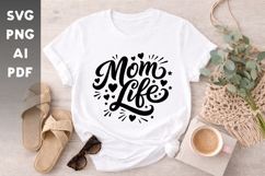 Mom Life SVG Cut File Cute Motherhood Typography Design Product Image 1