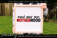 Motherhood Mom SVG for Cricut Mothers Day T-shirt Mug Design Product Image 5