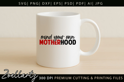 Motherhood Mom SVG for Cricut Mothers Day T-shirt Mug Design Product Image 6