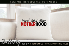 Motherhood Mom SVG for Cricut Mothers Day T-shirt Mug Design Product Image 3