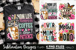 Trendy Mama PNG , Retro Collage Mama 4 Designs Sublimation Product Image 2