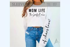 Mom Life Sleeve SVG, Mom Life Shirt Design, Mom SVG Product Image 1