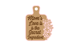 Floral Mom Cutting Board - Mothers Day Gift Laser Cut Product Image 2