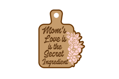 Floral Mom Cutting Board - Mothers Day Gift Laser Cut Product Image 3