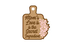 Floral Mom Cutting Board - Mothers Day Gift Laser Cut Product Image 3