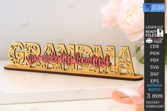Mom Love You Stand Laser Cut|Family Design|Table Decoration Product Image 1