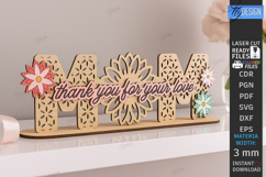 Mom Love You Stand Laser Cut|Family Design|Table Decoration Product Image 1