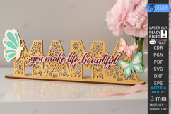 Mom Love You Stand Laser Cut|Family Design|Table Decoration Product Image 1