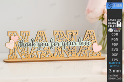 Mom Love You Stands Laser Cut Bundle|Family SVG|Table Decor Product Image 4