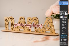 Mom Love You Stand Laser Cut|Family Design|Table Decoration Product Image 1