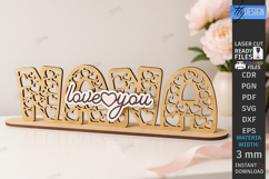 Mom Love You Stands Laser Cut Bundle|Family SVG|Table Decor Product Image 6