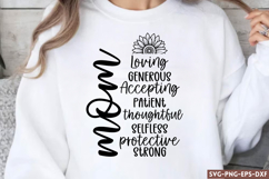 Mom loving generous accepting patient SVG,Mama SVG Product Image 1