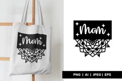 Sparkly Mom Lettering with Half Mandala Under It Product Image 1