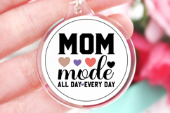 Mom mode all day everyday SVG, Mama Keychain SVG Product Image 1